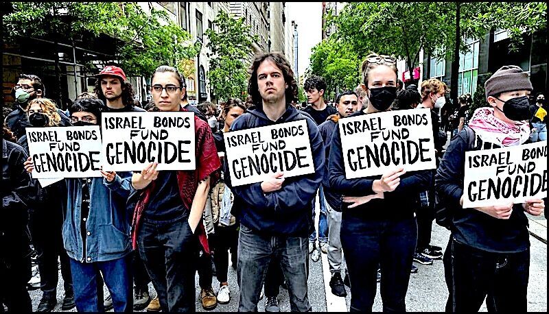 Click to enlarge Israel Bond protest
