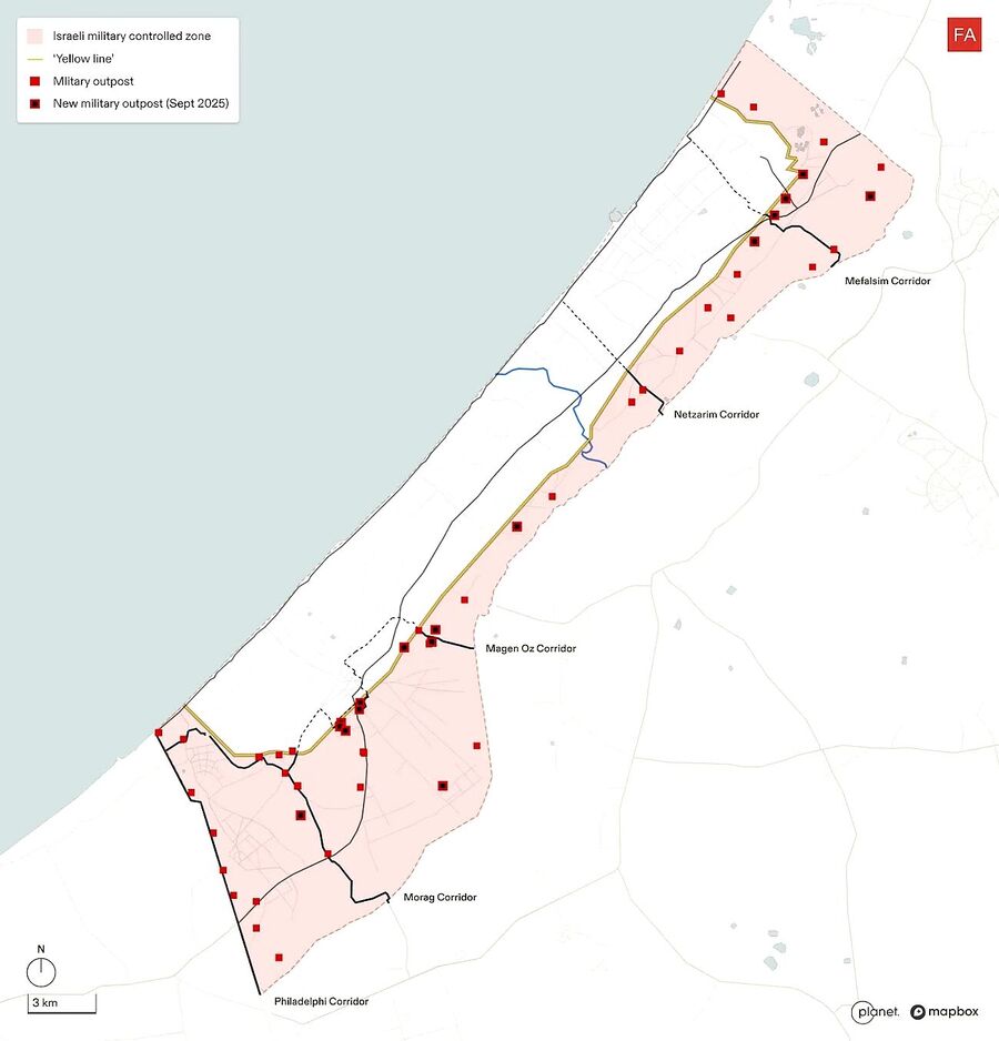 Click to enlarge new check points occupied gaza
