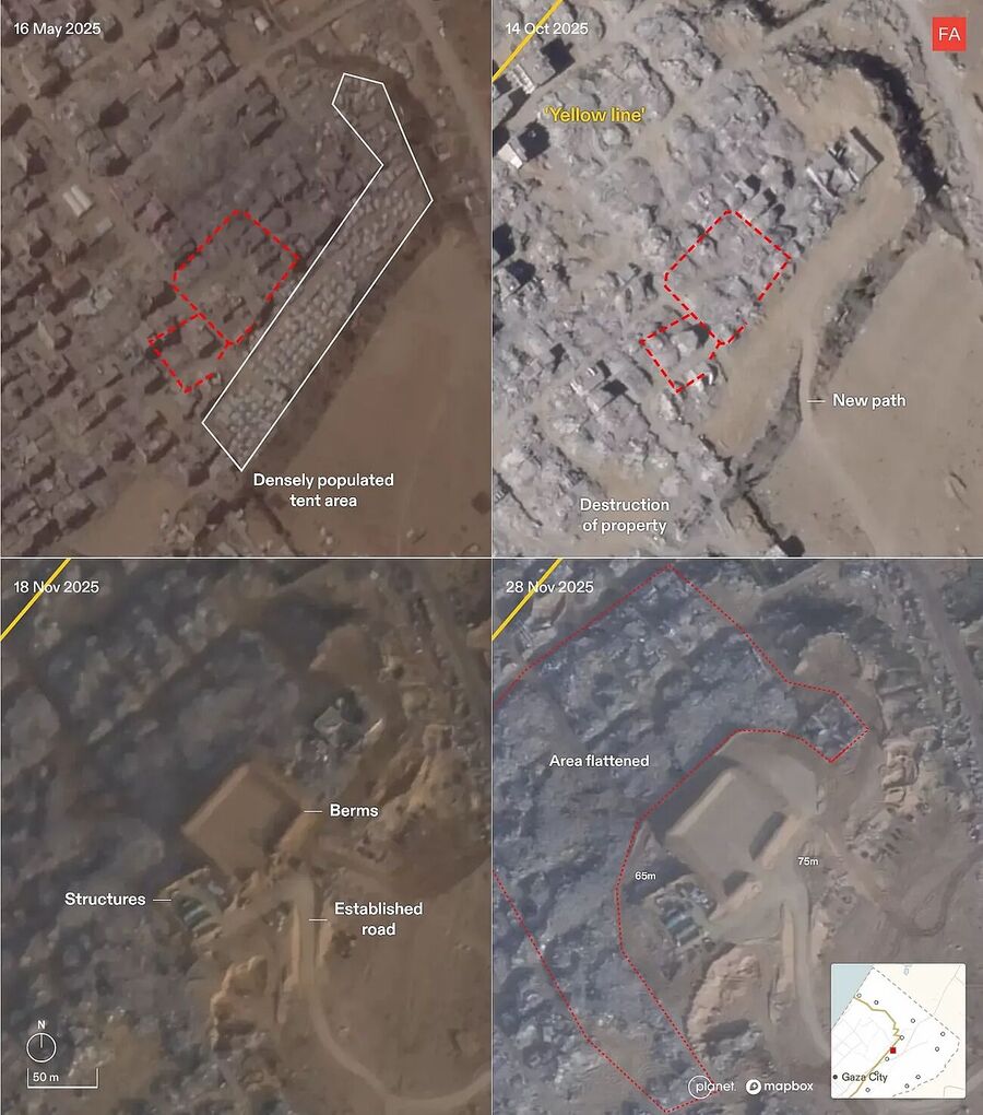 Click to enlarge New IDF fortifications in occupied Gaza