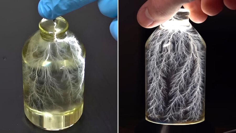 lighting bottle particle acelerator