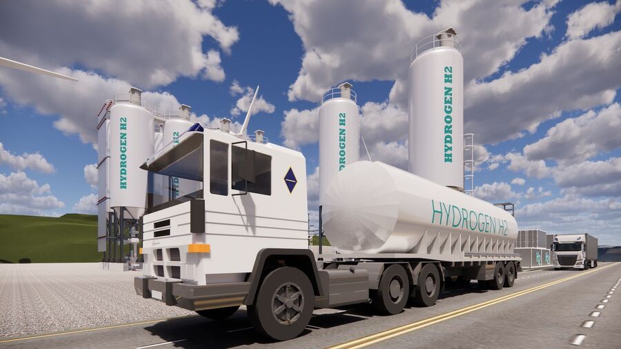 hyrogen fuel truck transport