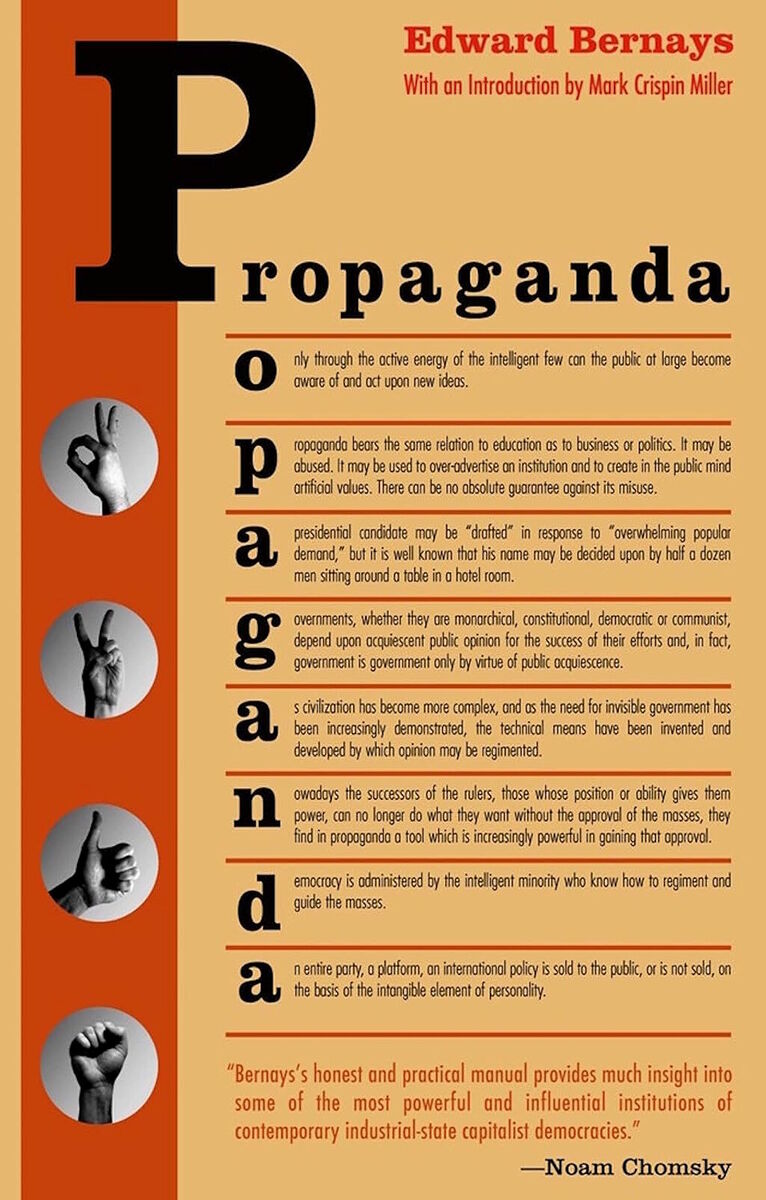Click to enlarge bernays propaganda first edition book cover