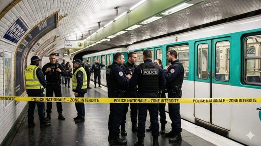 paris metro stabbing police