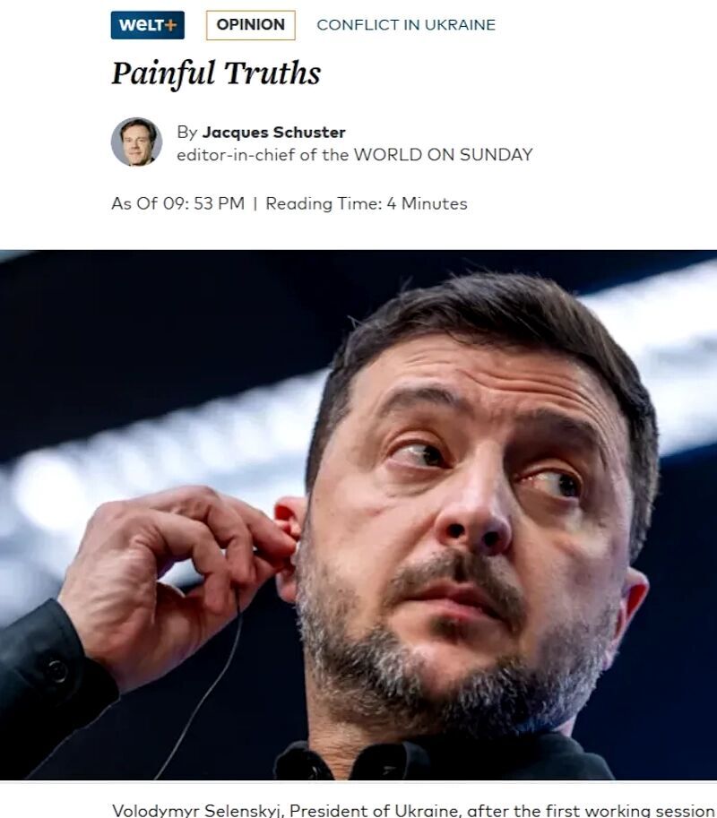 Click to enlarge de welt zelensky face truth ukraine