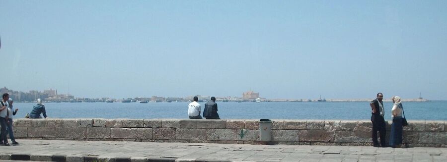 modern harbor of Alexandria, Egypt