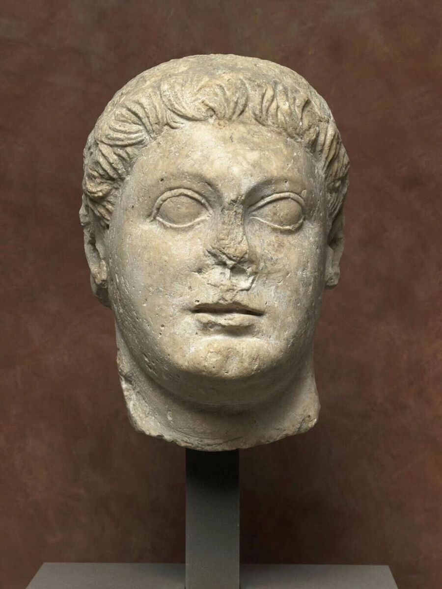 Statue of Ptolemy II, Hellenistic-Ptolemaic-Egyptian, c. 260-246 BCE.