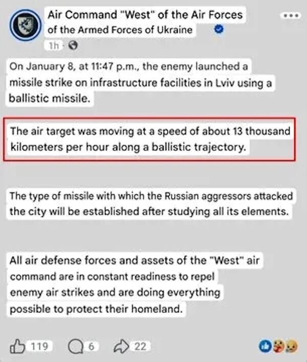 Click to enlarge Ukraine press release oreshnik strike lvov