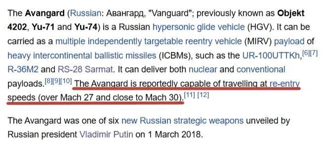 Click to enlarge avanguard russia missile specifications