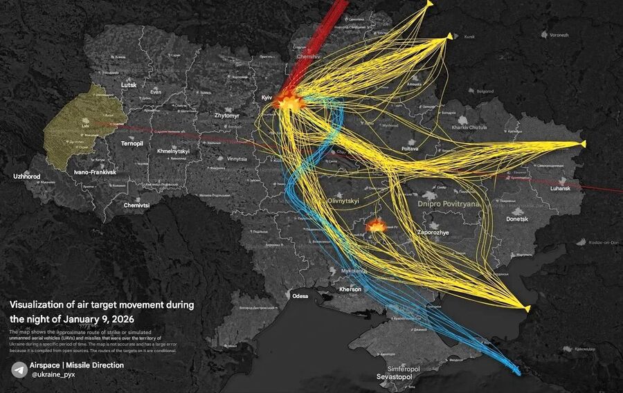 Click to enlarge russia strikes ukraine january 2026