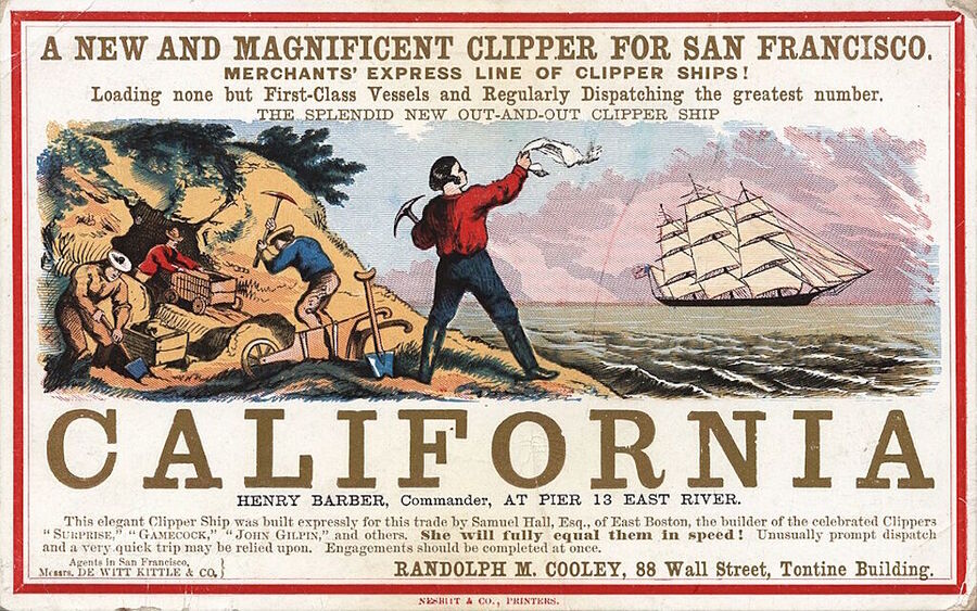 Click to enlarge gold rush poster california advertisement
