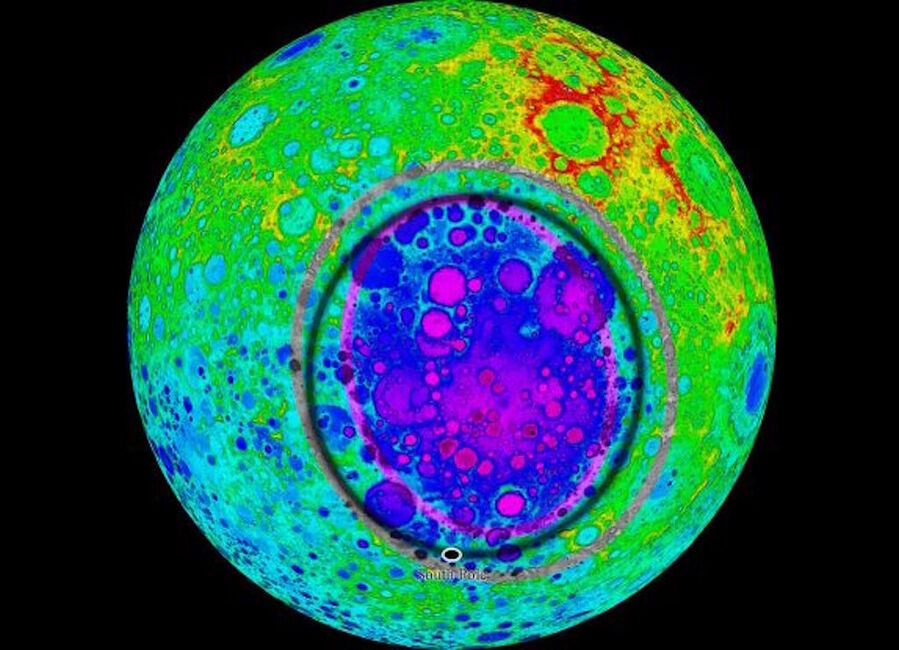 South Pole-Aitken basin moon impact crater