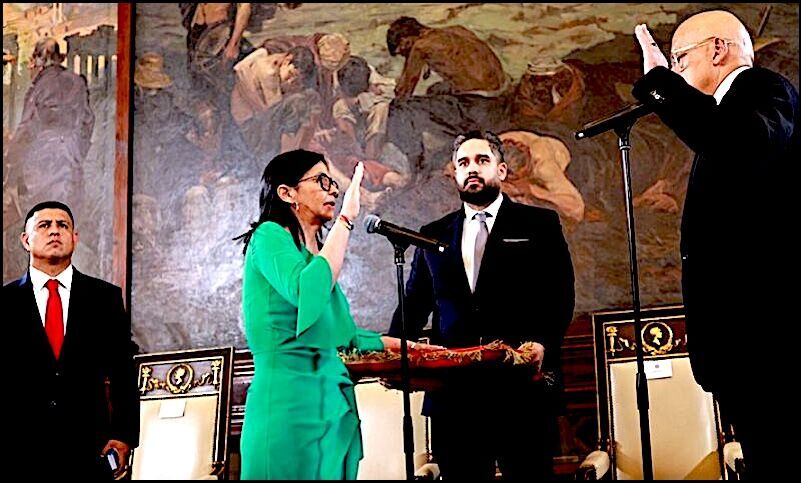 Click to enlarge Delcy Rodriguez sworn in