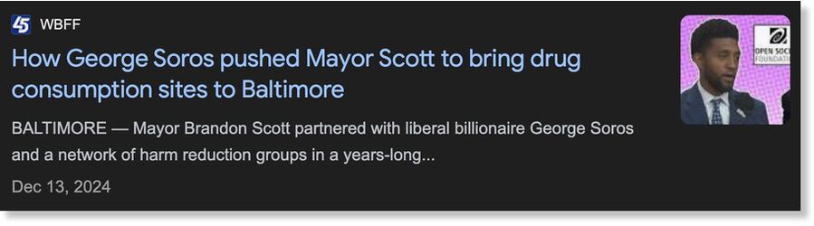 Click to enlarge baltimore mayor soros