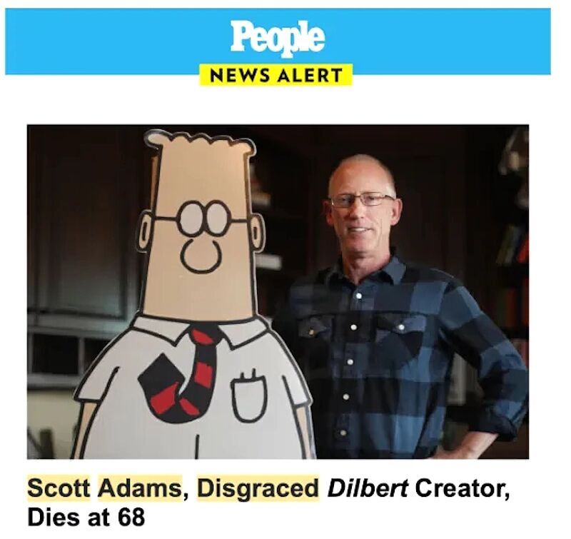people magazine bad headline scott adams