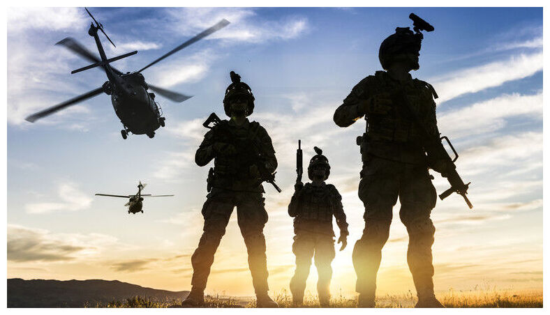 Soldiers and Helicopters