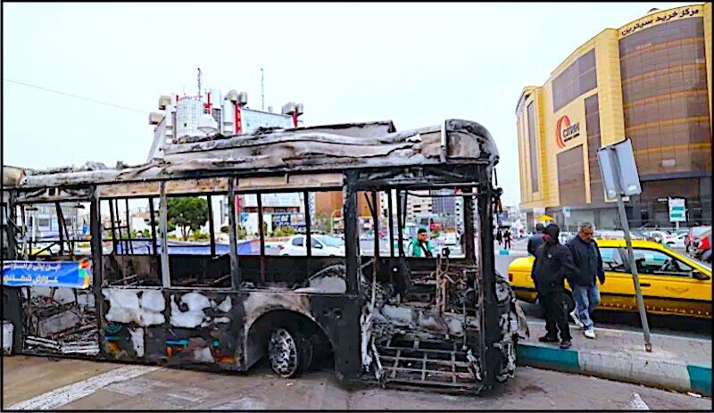 Click to enlarge Burned bus
