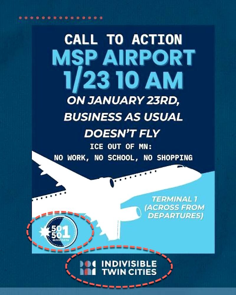 Click to enlarge recruiting poster minneapolis airport pro immigration protesty