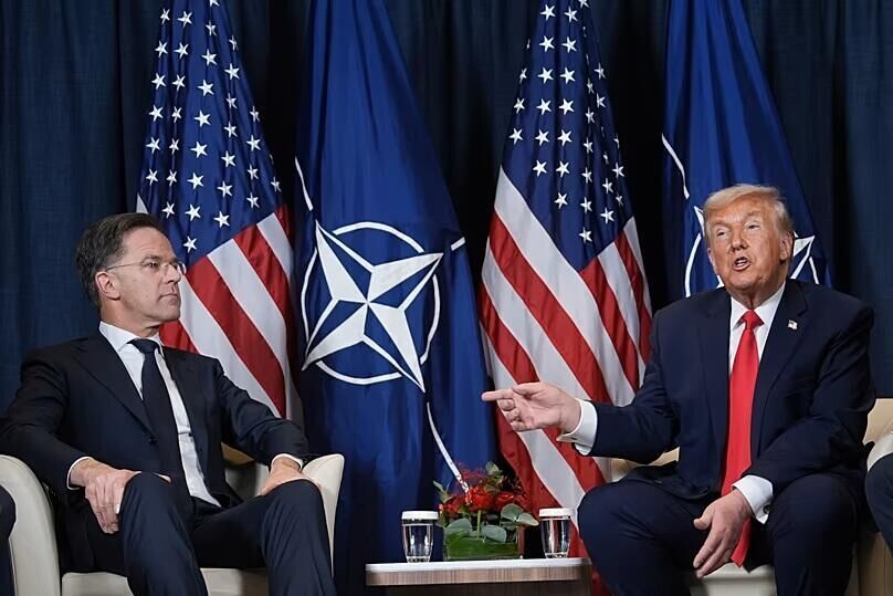 NATO Secretary General Mark Rutte and Donald Trump
