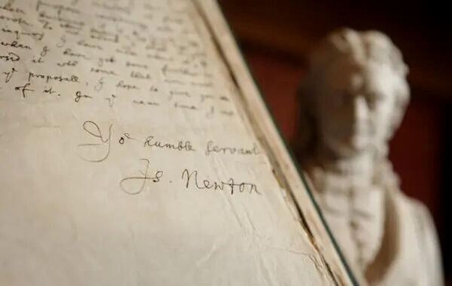 Click to enlarge isaac newton signature book