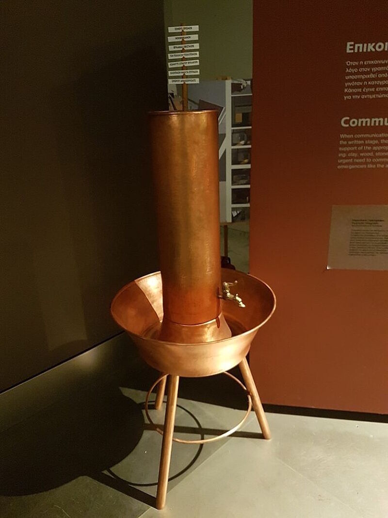 Hydraulic telegraph, fourth century BC  greece telecommunication