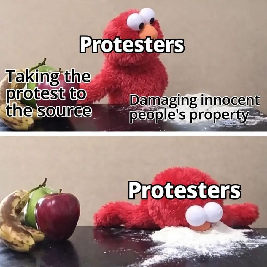 elmo meme protestors ice