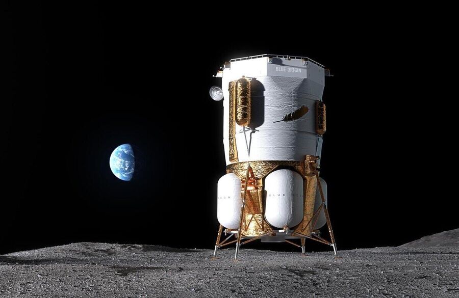 Click to enlarge Rendering of Blue Origin’s Blue Moon MK-1 Lander