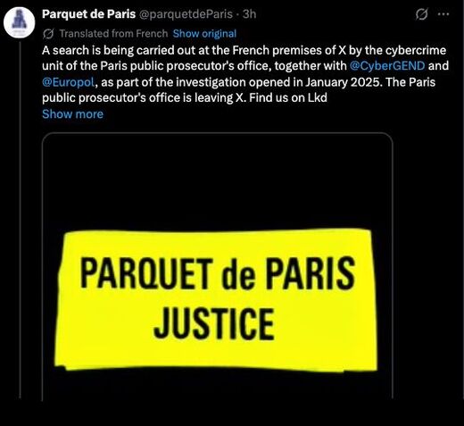 x paris cybercrime raid twitter parquet de