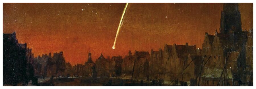 The Great Comet of 1680 over Rotterdam.