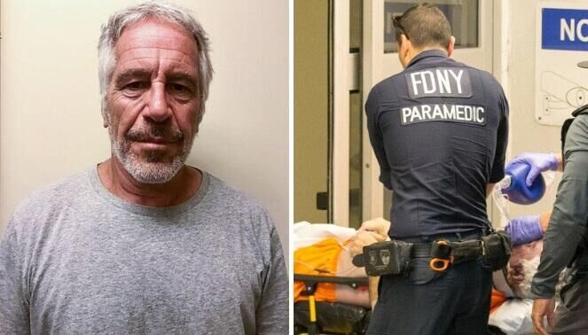 Epstein on gurney