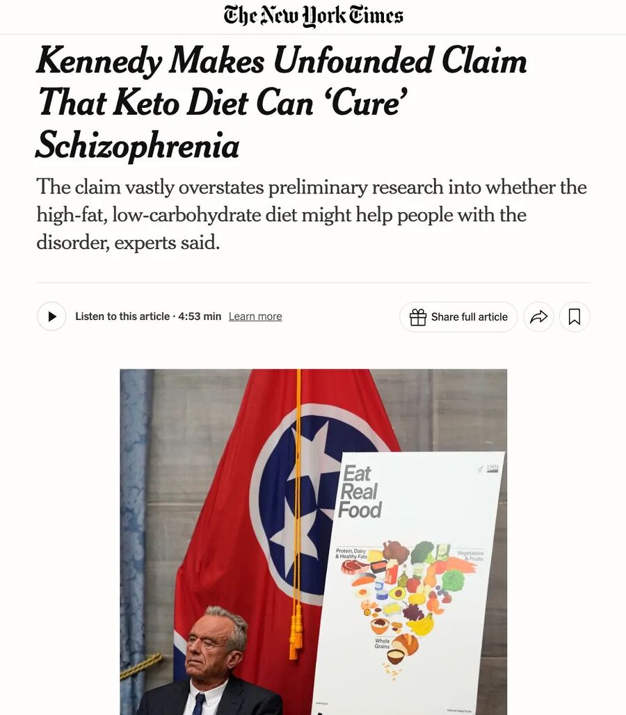 Click to enlarge Kennedy Keto NYT