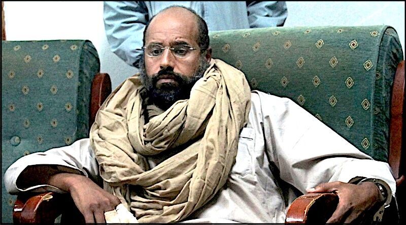 Click to enlarge Saif al-Islam Gaddafi and aides