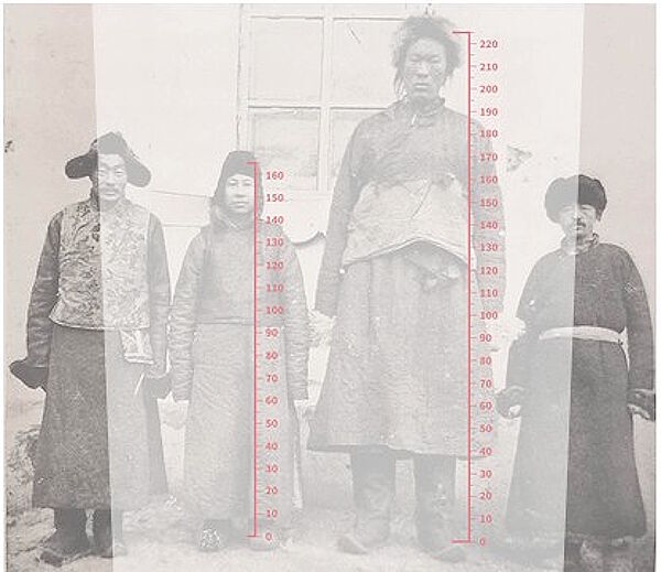Click to enlarge Öndör Gongor mongolian giant height comparison