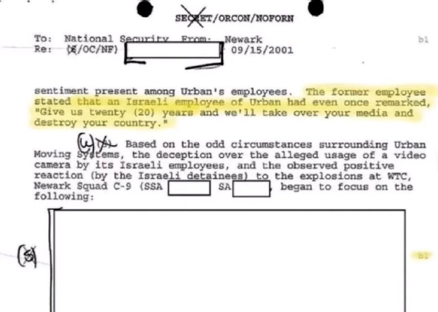 Click to enlarge fbi notes israel urban moving systems 9-11 twin towers wtc