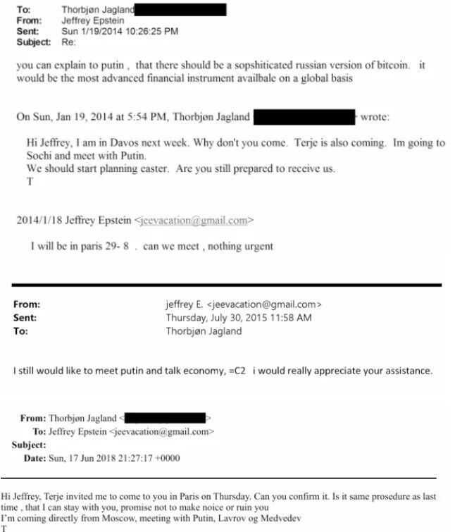 Email: From: Epstein to Jagland