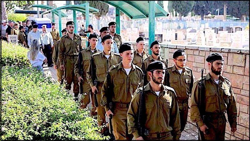 Israeli military at cemetary