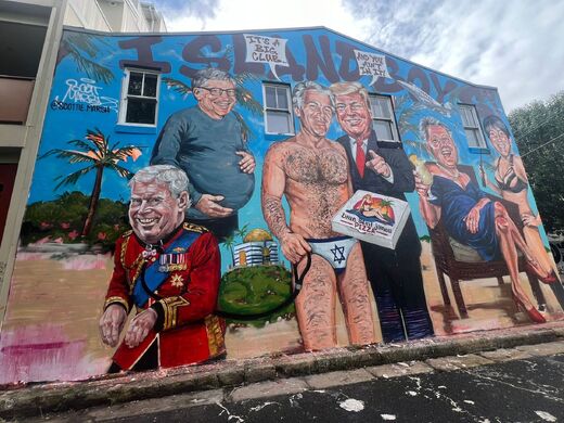 mural epstein trump