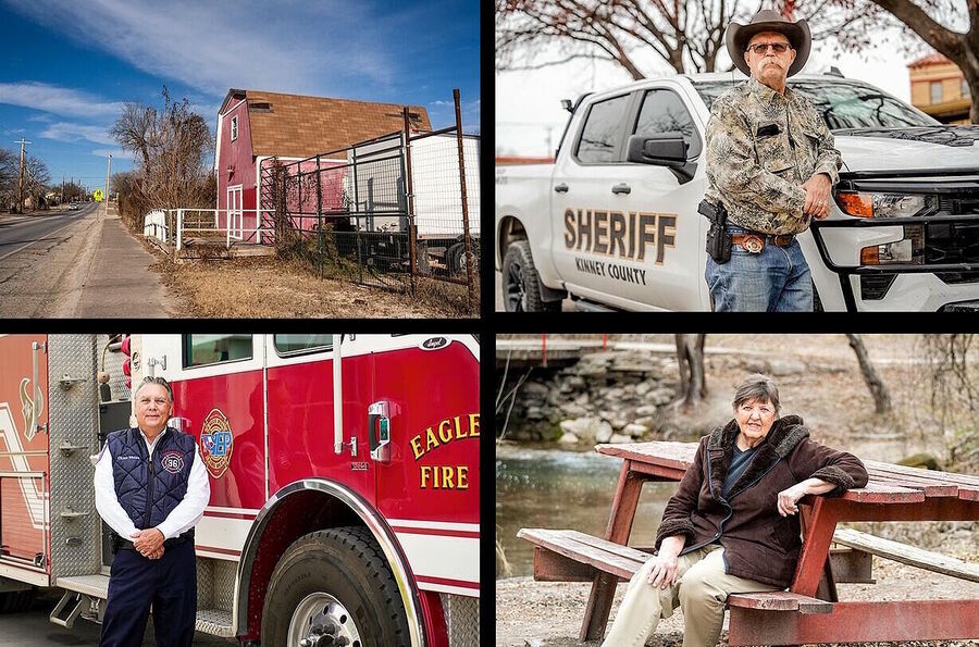 Residents of the border town of Bracketville, Texas