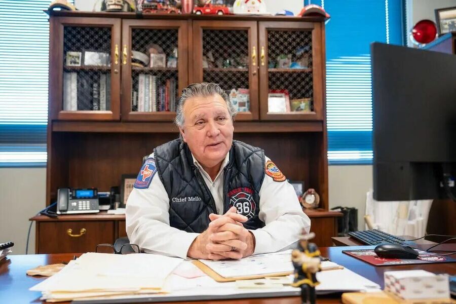 Click to enlarge Manuel Mello, fire chief of Eagle Pass Fire Departmen