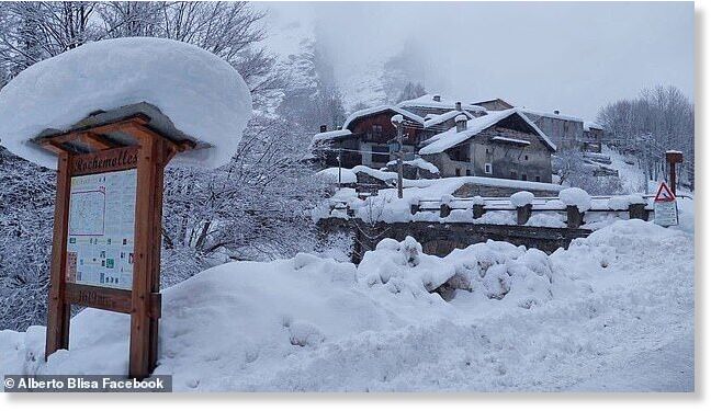 The Rochemolles section of Bardonecchia was evacuated due to heavy snowfall