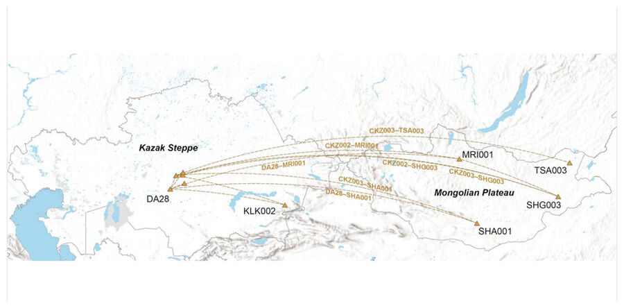 Click to enlarge DNA analysis of ruling elite buried in Kazakhstan