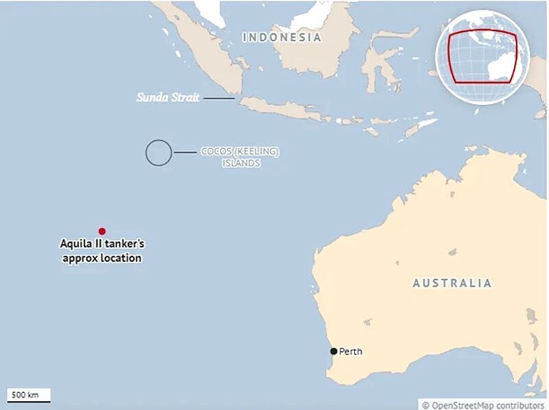 Aquila II oil tanker seizure off australia