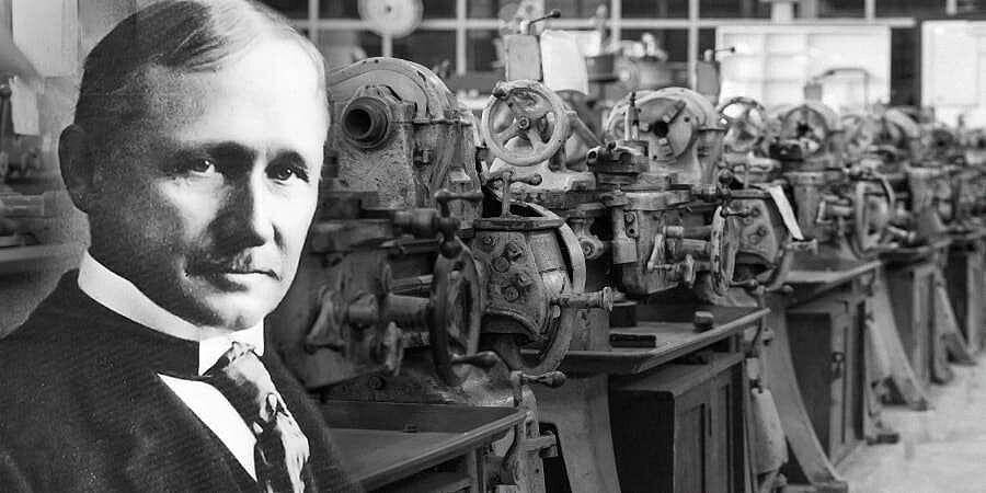 Click to enlarge Frederick W. Taylor time motion studies workplace efficiency