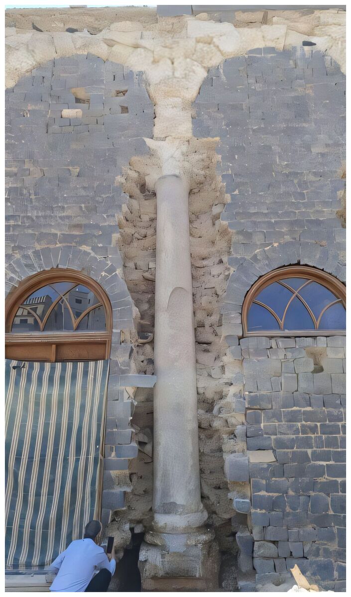 Click to enlarge Column with Greek Inscription