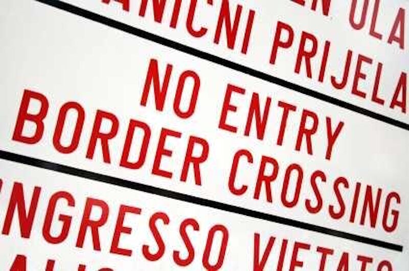 border control signage
