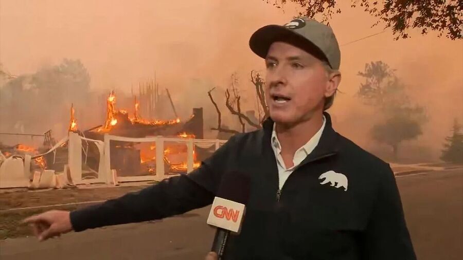 Click to enlarge gavin newsom pacific paliades fire