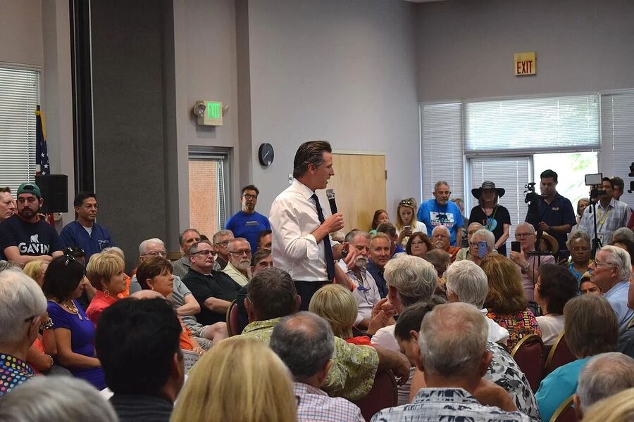 Click to enlarge gavin newsom town hall san francisco