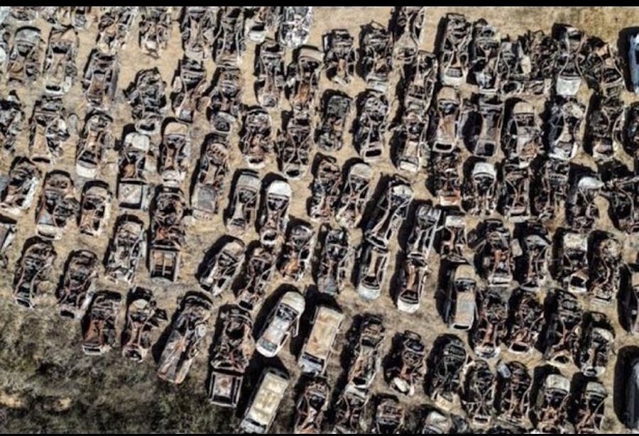 Click to enlarge nova music festival israel bombed cars october 7