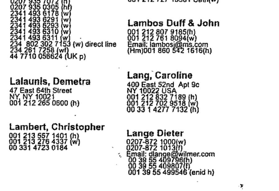 Click to enlarge epstein black book lang family caroline