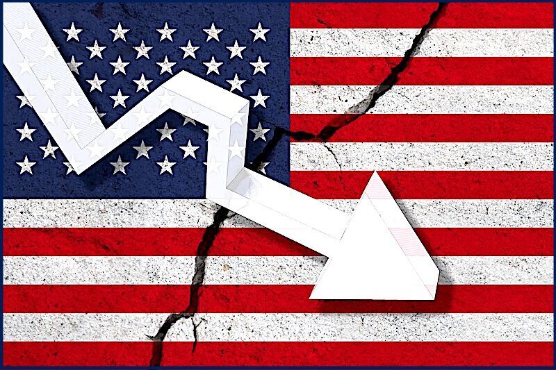 crack flag arrow down