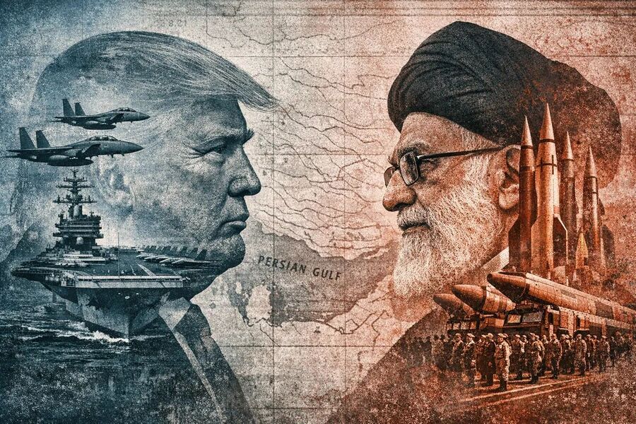 US President Donald Trump and Supreme Leader Ali Khamenei.